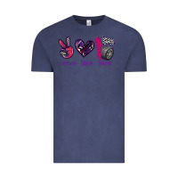 Vintage Denim peace love race Vintage Tee - texasbilliewilder