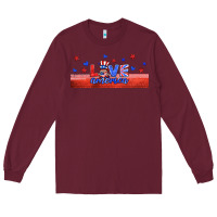Burgundy love america gnome libbey cup Long Sleeve Tee - HRA Design Shop