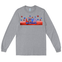 Heather Grey love america gnome libbey cup Long Sleeve Tee - HRA Design Shop