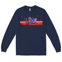 Navy love america gnome libbey cup Long Sleeve Tee - HRA Design Shop