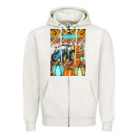 Oatmeal Heather fall farm tractor air freshener Zipper Hoodie - Artiststas