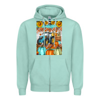 Seafoam fall farm tractor air freshener Zipper Hoodie - Artiststas