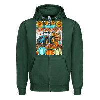 Sports Green fall farm tractor air freshener Zipper Hoodie - Artiststas