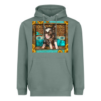Sage Western Cute Pig Heavyweight Hoodie - LillyAllenDesigns