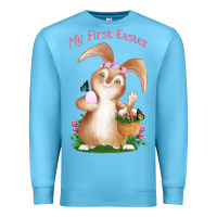 Ocean Blue Babies First Easter Girls Premium Sweatshirt - Jasminsmagicworld