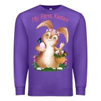 Purple Babies First Easter Girls Premium Sweatshirt - Jasminsmagicworld