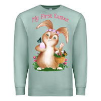 Seafoam Babies First Easter Girls Premium Sweatshirt - Jasminsmagicworld