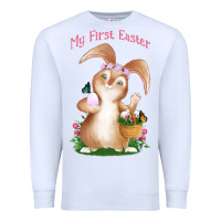 White Babies First Easter Girls Premium Sweatshirt - Jasminsmagicworld