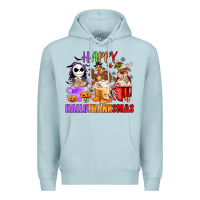 Blue Mist happy hallothanksmas Premium Hoodie - MaliasSmallBusiness