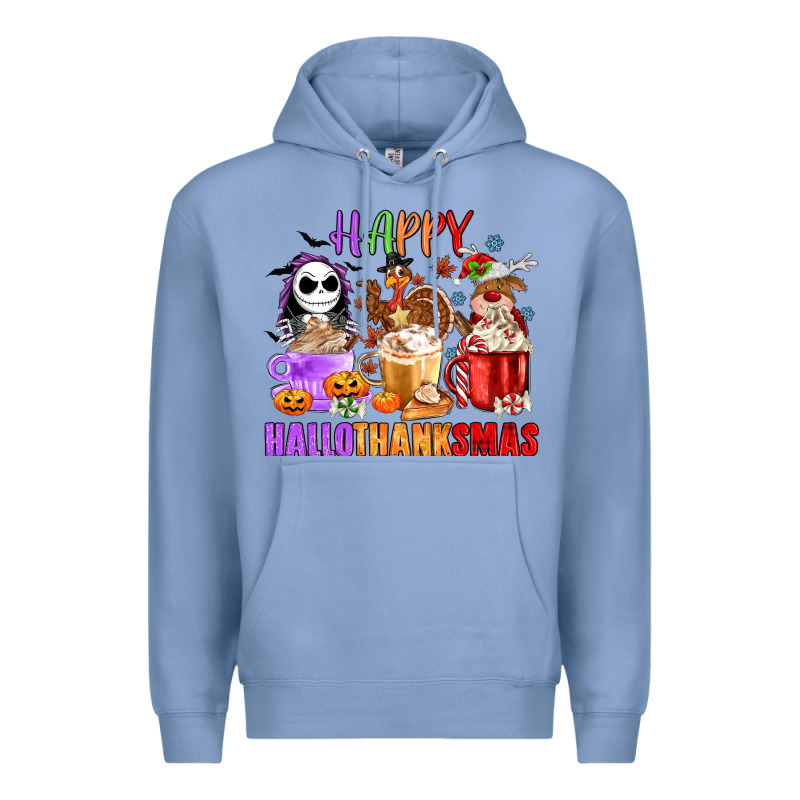 Happy Hallothanksmas Premium Hoodie by MaliasSmallBusiness | Teevron