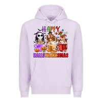 Lilac happy hallothanksmas Premium Hoodie - MaliasSmallBusiness