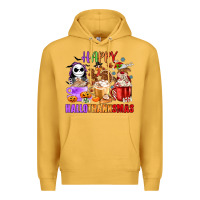 Mustard happy hallothanksmas Premium Hoodie - MaliasSmallBusiness