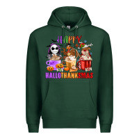 Sports Green happy hallothanksmas Premium Hoodie - MaliasSmallBusiness
