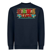 Navy Western Christmas Mama Claus Heavyweight Sweatshirt - RanaPortraitStore