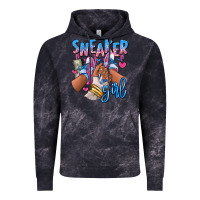 Cloud Black Sneaker girl afro woman Vintage Hoodie - RanaPortraitStore