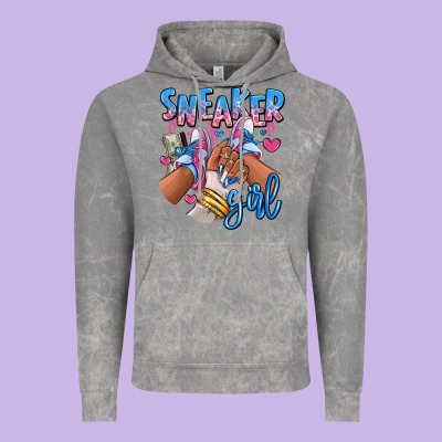 Vintage Hoodie Sneaker girl afro woman
