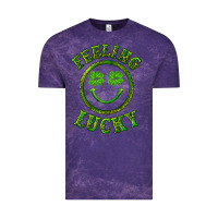 Cloud Purple feeling lucky with leopard Vintage Tee - RanaPortraitStore