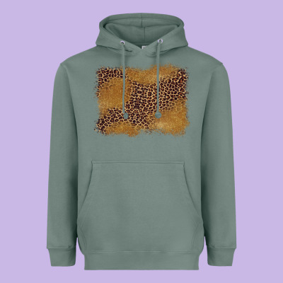 Leopard Background Heavyweight Hoodie Designed By Barkaloodesign