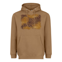 Toasted Coconut leopard background Heavyweight Hoodie - BarkalooDesign