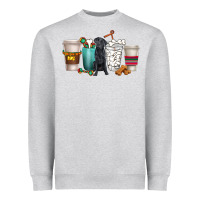 Heather Grey labrador retriever dog coffee cups Heavyweight Sweatshirt - texasbilliewilder