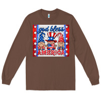 Chestnut god bless America gnomes Long Sleeve Tee - HRA Design Shop