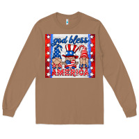 Toasted Coconut god bless America gnomes Long Sleeve Tee - HRA Design Shop