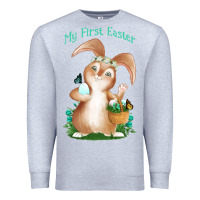 Heather Grey Babies First Easter Boys Premium Sweatshirt - Jasminsmagicworld
