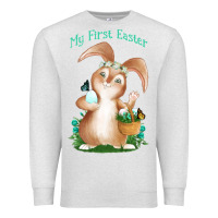 Oatmeal Heather Babies First Easter Boys Premium Sweatshirt - Jasminsmagicworld