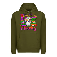 Army Green dia de los muertos Premium Hoodie - MaliasSmallBusiness