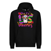 Black dia de los muertos Premium Hoodie - MaliasSmallBusiness