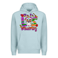 Blue Mist dia de los muertos Premium Hoodie - MaliasSmallBusiness