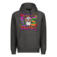 Charcoal Heather dia de los muertos Premium Hoodie - MaliasSmallBusiness