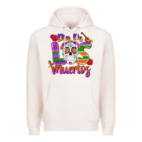 Pale Pink dia de los muertos Premium Hoodie - MaliasSmallBusiness