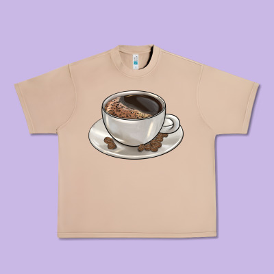 Coffee  Americano Urban Heavy Tee Designed By Barkaloodesign
