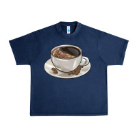 Navy coffee  americano Urban Heavy Tee - BarkalooDesign