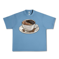 Pebble Blue coffee  americano Urban Heavy Tee - BarkalooDesign