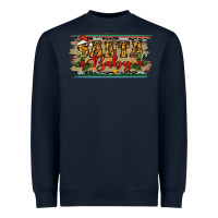 Navy Santa Baby Western Christmas Heavyweight Sweatshirt - RanaPortraitStore
