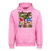 Fuchsia Pink embrace differences Urban Hoodie - Artiststas