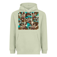Matcha western cowhide sunflower baby cow Heavyweight Hoodie - BarkalooDesign