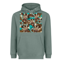 Sage western cowhide sunflower baby cow Heavyweight Hoodie - BarkalooDesign