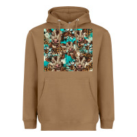 Toasted Coconut western cowhide sunflower baby cow Heavyweight Hoodie - BarkalooDesign