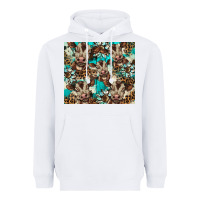 White western cowhide sunflower baby cow Heavyweight Hoodie - BarkalooDesign