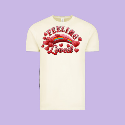 Feeling Loved Valentine's Day Vintage Tee Designed By Ranaportraitstore