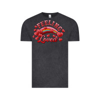 Vintage Black feeling loved valentine's day Vintage Tee - RanaPortraitStore