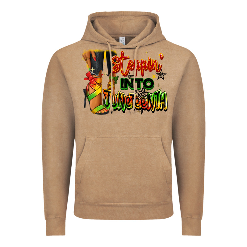 Steppin' Into Juneteenth Black Fashion Girl Vintage Hoodie by RanaPortraitStore | Teevron