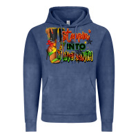 Vintage Denim Steppin' into Juneteenth black fashion girl Vintage Hoodie - RanaPortraitStore