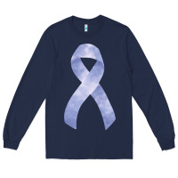 Navy stomach cancer ribbon fa element Long Sleeve Tee - FaDigitalArtStudio