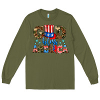 Army Green god bless america Long Sleeve Tee - AdoDesignShop
