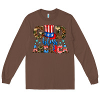 Chestnut god bless america Long Sleeve Tee - AdoDesignShop