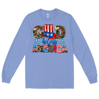 Colony Blue god bless america Long Sleeve Tee - AdoDesignShop